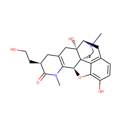 CN1C(=O)[C@@H](CCO)CC2=C1[C@@H]1Oc3c(O)ccc4c3[C@@]13CCN(C)[C@H](C4)[C@]3(O)C2 ZINC000299835943