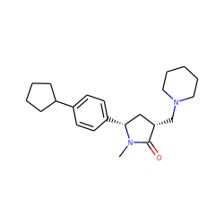 CN1C(=O)[C@@H](CN2CCCCC2)C[C@H]1c1ccc(C2CCCC2)cc1 ZINC000040865971