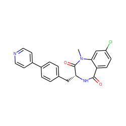 CN1C(=O)[C@@H](Cc2ccc(-c3ccncc3)cc2)NC(=O)c2ccc(Cl)cc21 ZINC000166483759