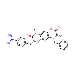 CN1C(=O)[C@@H](Cc2ccc(C(=N)N)cc2)Oc2cc(N(Cc3ccccc3)C(=O)C(=O)O)ccc21 ZINC000040891754