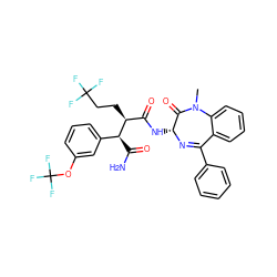 CN1C(=O)[C@@H](NC(=O)[C@H](CCC(F)(F)F)[C@@H](C(N)=O)c2cccc(OC(F)(F)F)c2)N=C(c2ccccc2)c2ccccc21 ZINC000299857902