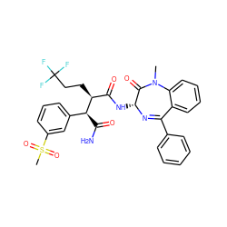CN1C(=O)[C@@H](NC(=O)[C@H](CCC(F)(F)F)[C@@H](C(N)=O)c2cccc(S(C)(=O)=O)c2)N=C(c2ccccc2)c2ccccc21 ZINC000299861229