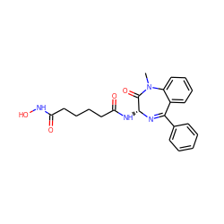 CN1C(=O)[C@@H](NC(=O)CCCCC(=O)NO)N=C(c2ccccc2)c2ccccc21 ZINC000096917068