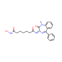 CN1C(=O)[C@@H](NC(=O)CCCCCC(=O)NO)N=C(c2ccccc2)c2ccccc21 ZINC000096917072