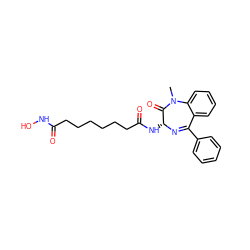 CN1C(=O)[C@@H](NC(=O)CCCCCCC(=O)NO)N=C(c2ccccc2)c2ccccc21 ZINC000096916636