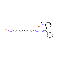 CN1C(=O)[C@@H](NC(=O)CCCCCCCC(=O)NO)N=C(c2ccccc2)c2ccccc21 ZINC000096917064