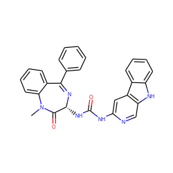 CN1C(=O)[C@@H](NC(=O)Nc2cc3c(cn2)[nH]c2ccccc23)N=C(c2ccccc2)c2ccccc21 ZINC000101243617