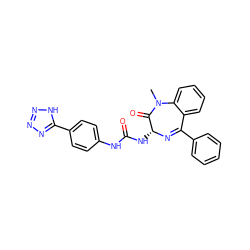 CN1C(=O)[C@@H](NC(=O)Nc2ccc(-c3nnn[nH]3)cc2)N=C(c2ccccc2)c2ccccc21 ZINC000027852667