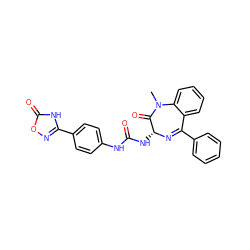 CN1C(=O)[C@@H](NC(=O)Nc2ccc(-c3noc(=O)[nH]3)cc2)N=C(c2ccccc2)c2ccccc21 ZINC000027857193