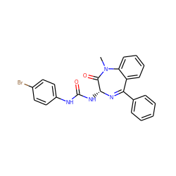 CN1C(=O)[C@@H](NC(=O)Nc2ccc(Br)cc2)N=C(c2ccccc2)c2ccccc21 ZINC000013732828