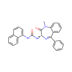 CN1C(=O)[C@@H](NC(=O)Nc2cccc3ccccc23)N=C(c2ccccc2)c2ccccc21 ZINC000013732963