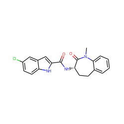 CN1C(=O)[C@@H](NC(=O)c2cc3cc(Cl)ccc3[nH]2)CCc2ccccc21 ZINC000013587887