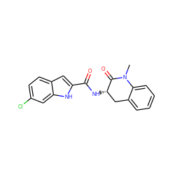 CN1C(=O)[C@@H](NC(=O)c2cc3ccc(Cl)cc3[nH]2)Cc2ccccc21 ZINC000013587911