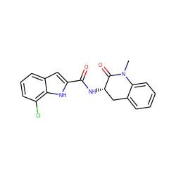 CN1C(=O)[C@@H](NC(=O)c2cc3cccc(Cl)c3[nH]2)Cc2ccccc21 ZINC000013587915