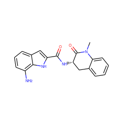 CN1C(=O)[C@@H](NC(=O)c2cc3cccc(N)c3[nH]2)Cc2ccccc21 ZINC000013587919