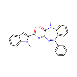 CN1C(=O)[C@@H](NC(=O)c2cc3ccccc3n2C)N=C(c2ccccc2)c2ccccc21 ZINC000013601720