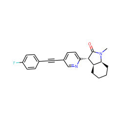 CN1C(=O)[C@@H](c2ccc(C#Cc3ccc(F)cc3)cn2)[C@@H]2CCCC[C@@H]21 ZINC000204406007