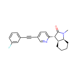 CN1C(=O)[C@@H](c2ccc(C#Cc3cccc(F)c3)cn2)[C@@H]2CCCC[C@@H]21 ZINC000204405157