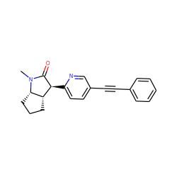 CN1C(=O)[C@@H](c2ccc(C#Cc3ccccc3)cn2)[C@@H]2CCC[C@@H]21 ZINC000204680690