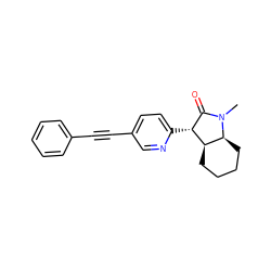 CN1C(=O)[C@@H](c2ccc(C#Cc3ccccc3)cn2)[C@@H]2CCCC[C@@H]21 ZINC000204405891