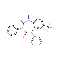 CN1C(=O)[C@@H](c2ccccc2)C(=O)N(c2ccccc2)c2cc(C(F)(F)F)ccc21 ZINC000066252189