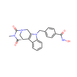 CN1C(=O)[C@@H]2CN(Cc3c2c2ccccc2n3Cc2ccc(C(=O)NO)cc2)C1=O ZINC001772604432