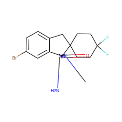 CN1C(=O)[C@]2(N=C1N)c1cc(Br)ccc1CC21CCC(F)(F)CC1 ZINC000201235948