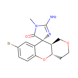 CN1C(=O)[C@]2(N=C1N)c1cc(Br)ccc1O[C@H]1CCOC[C@@H]12 ZINC000103253351