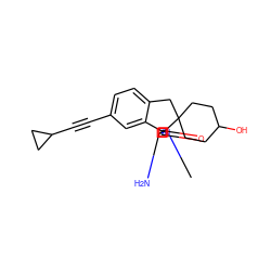 CN1C(=O)[C@]2(N=C1N)c1cc(C#CC3CC3)ccc1CC21CCC(O)CC1 ZINC000201209230