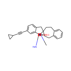 CN1C(=O)[C@]2(N=C1N)c1cc(C#CC3CC3)ccc1CC21CCc2ccccc2CC1 ZINC000201230121