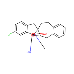 CN1C(=O)[C@]2(N=C1N)c1cc(Cl)ccc1CC21CCc2ccccc2CC1 ZINC000201259634