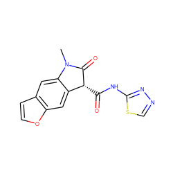 CN1C(=O)[C@H](C(=O)Nc2nncs2)c2cc3occc3cc21 ZINC000028564081