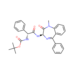 CN1C(=O)[C@H](NC(=O)[C@H](NC(=O)OC(C)(C)C)c2ccccc2)N=C(c2ccccc2)c2ccccc21 ZINC000028952537