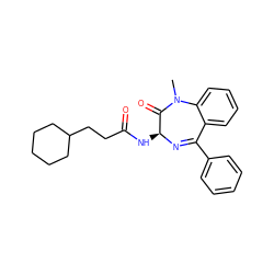 CN1C(=O)[C@H](NC(=O)CCC2CCCCC2)N=C(c2ccccc2)c2ccccc21 ZINC000013606613