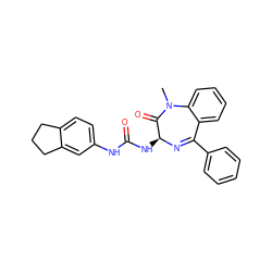 CN1C(=O)[C@H](NC(=O)Nc2ccc3c(c2)CCC3)N=C(c2ccccc2)c2ccccc21 ZINC000013732897