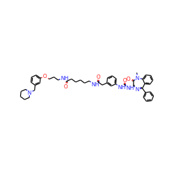 CN1C(=O)[C@H](NC(=O)Nc2cccc(CC(=O)NCCCCCC(=O)NCCCOc3cccc(CN4CCCCC4)c3)c2)N=C(c2ccccc2)c2ccccc21 ZINC000095608453