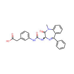 CN1C(=O)[C@H](NC(=O)Nc2cccc(CC(=O)O)c2)N=C(c2ccccc2)c2ccccc21 ZINC000013732960