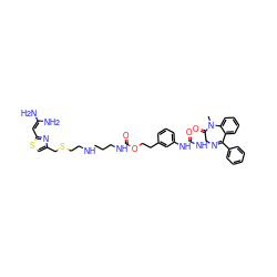 CN1C(=O)[C@H](NC(=O)Nc2cccc(CCOC(=O)NCCCNCCSCc3csc(C=C(N)N)n3)c2)N=C(c2ccccc2)c2ccccc21 ZINC000029220727