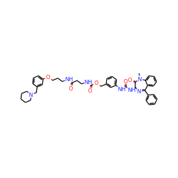 CN1C(=O)[C@H](NC(=O)Nc2cccc(COC(=O)NCCC(=O)NCCCOc3cccc(CN4CCCCC4)c3)c2)N=C(c2ccccc2)c2ccccc21 ZINC000095538186