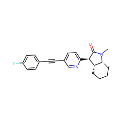 CN1C(=O)[C@H](c2ccc(C#Cc3ccc(F)cc3)cn2)[C@H]2CCCC[C@H]21 ZINC000204404708