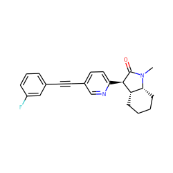 CN1C(=O)[C@H](c2ccc(C#Cc3cccc(F)c3)cn2)[C@H]2CCCC[C@H]21 ZINC000204404548