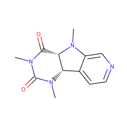 CN1C(=O)[C@H]2[C@H](c3ccncc3N2C)N(C)C1=O ZINC000029135682