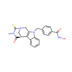 CN1C(=O)[C@H]2CN(Cc3c2c2ccccc2n3Cc2ccc(C(=O)NO)cc2)C1=S ZINC001772622142