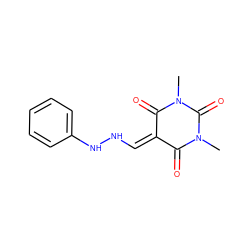 CN1C(=O)C(=CNNc2ccccc2)C(=O)N(C)C1=O ZINC000006234734