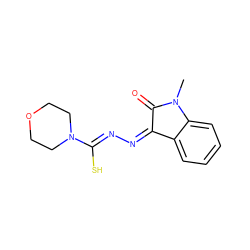 CN1C(=O)C(=NN=C(S)N2CCOCC2)c2ccccc21 ZINC000253677943