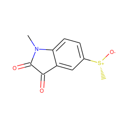 CN1C(=O)C(=O)c2cc([S@@+](C)[O-])ccc21 ZINC000013760647