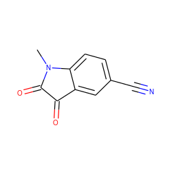 CN1C(=O)C(=O)c2cc(C#N)ccc21 ZINC000003590614