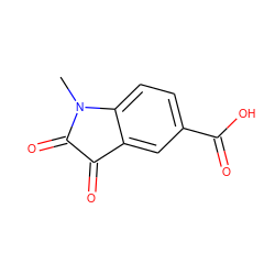 CN1C(=O)C(=O)c2cc(C(=O)O)ccc21 ZINC000003590617