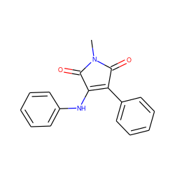 CN1C(=O)C(Nc2ccccc2)=C(c2ccccc2)C1=O ZINC000013671649