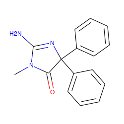 CN1C(=O)C(c2ccccc2)(c2ccccc2)N=C1N ZINC000029544241